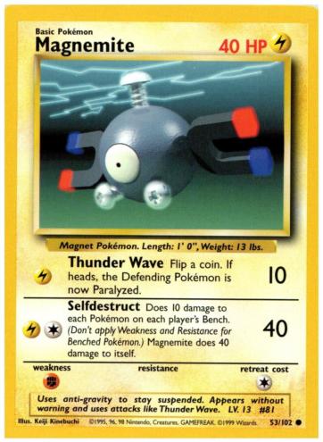 Magnemite 1999 Pokemon Base Set