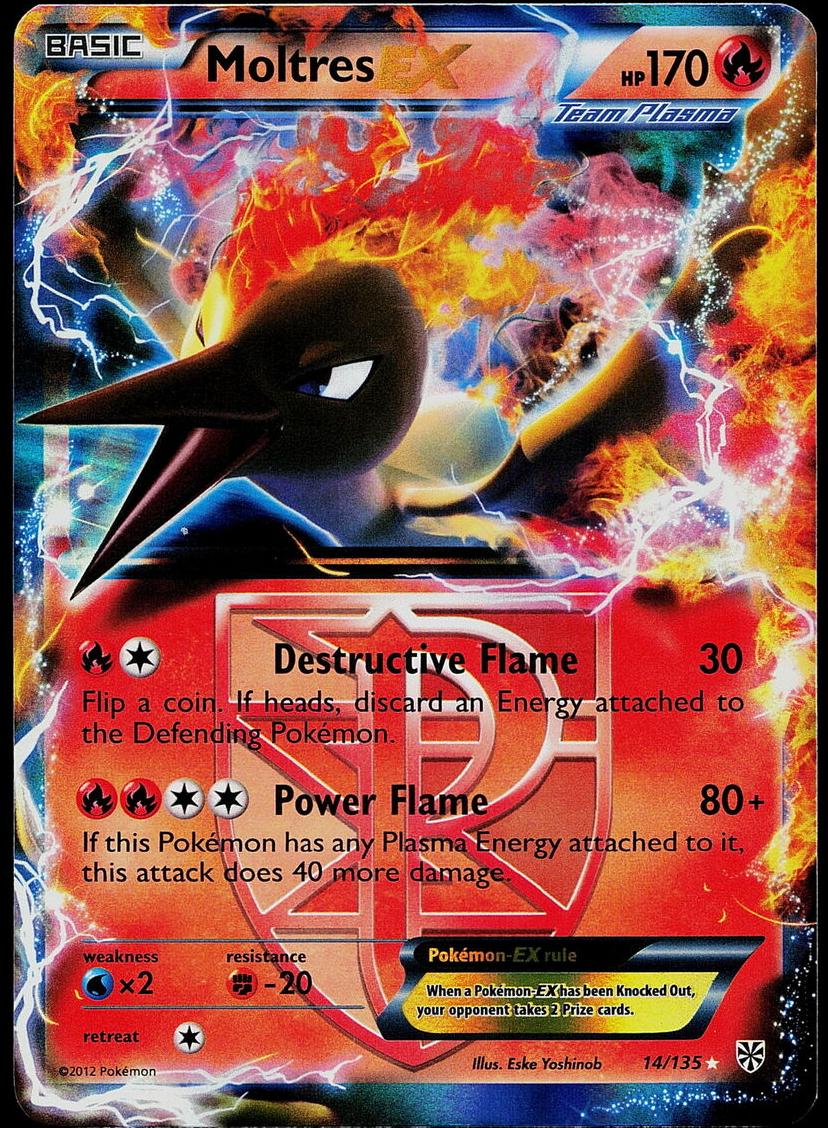 Moltres EX 2013 Pokemon Black & White Plasma Storm