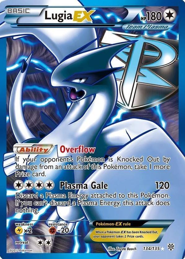 2013 Pokemon Black & White Plasma Storm Lugia #134 card