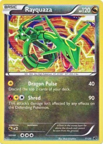 2012 Pokemon Dragonvault Holo #11 Rayquaza front