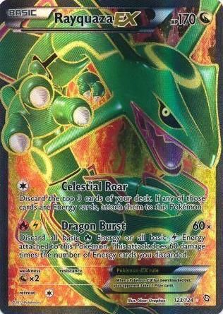 2012 Pokemon Dragons Exalted Holo #123 Rayquaza front