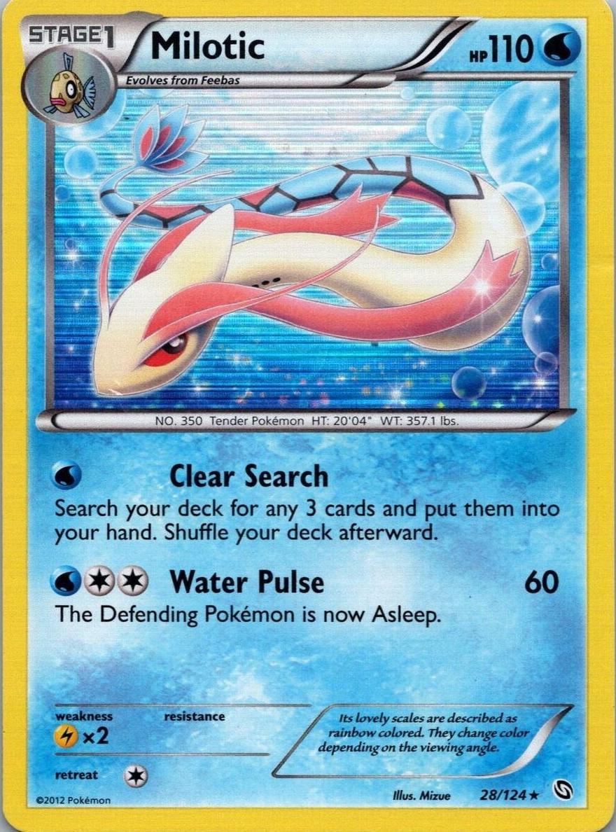 2012 Pokemon Black & White Holo #28 Milotic front