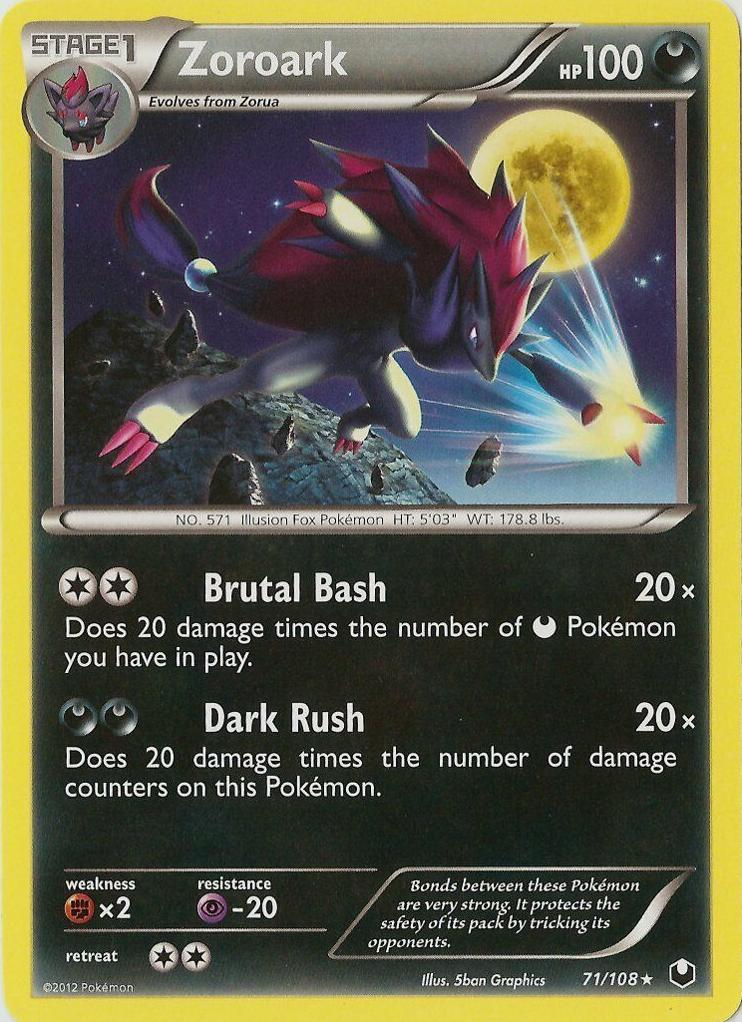 Zoroark 2012 Pokemon Black & White Dark Explorers