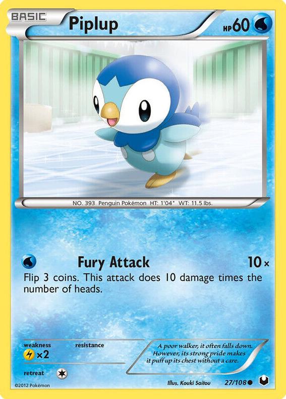 Piplup 2012 Pokemon Black & White Dark Explorers