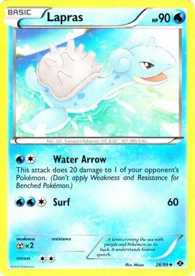 Lapras 2012 Pokemon Black & White Next Destinies