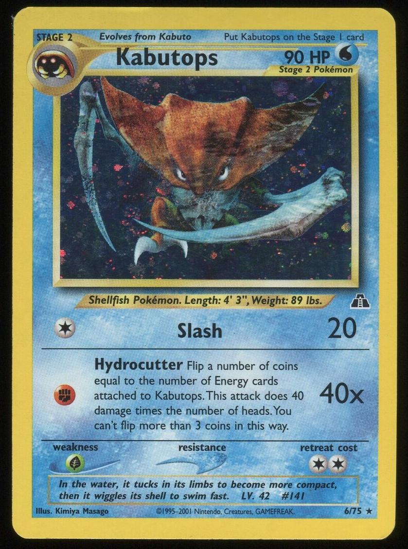 Kabutops Holo 2001 Pokemon Neo Discovery