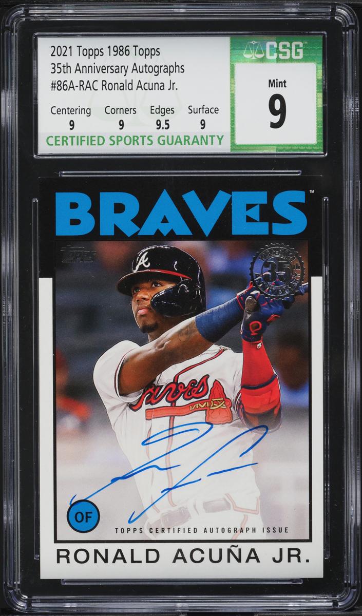 2021 Topps Baseball Ronald Acuna Jr. #86A-RAC SGC 9
