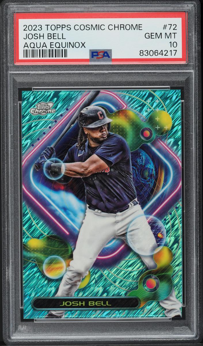 2023 Topps Cosmic Chrome Baseball Aqua Equinox Josh Bell #72 PSA 10