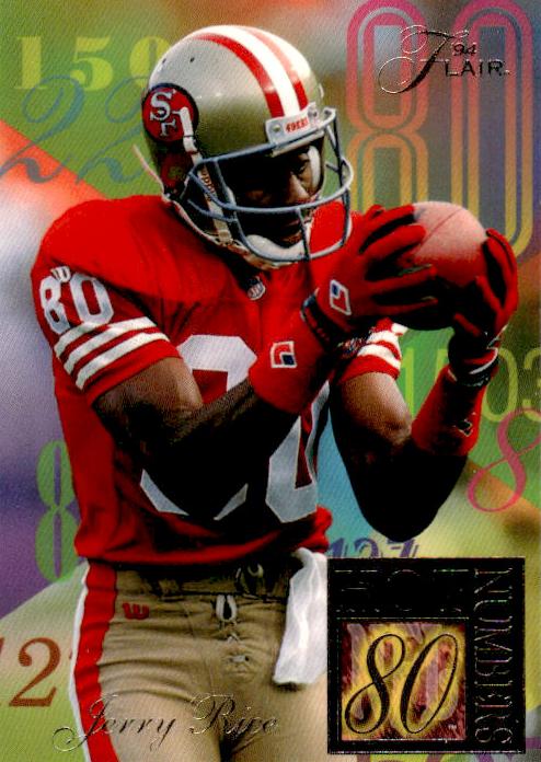 Jerry Rice 1994 Fleer Ultra Flair Hot Numbers Football