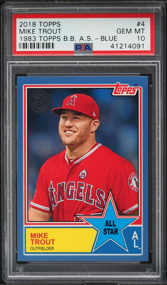 2018 Topps Mike Trout [Blue] #83AS-4 card