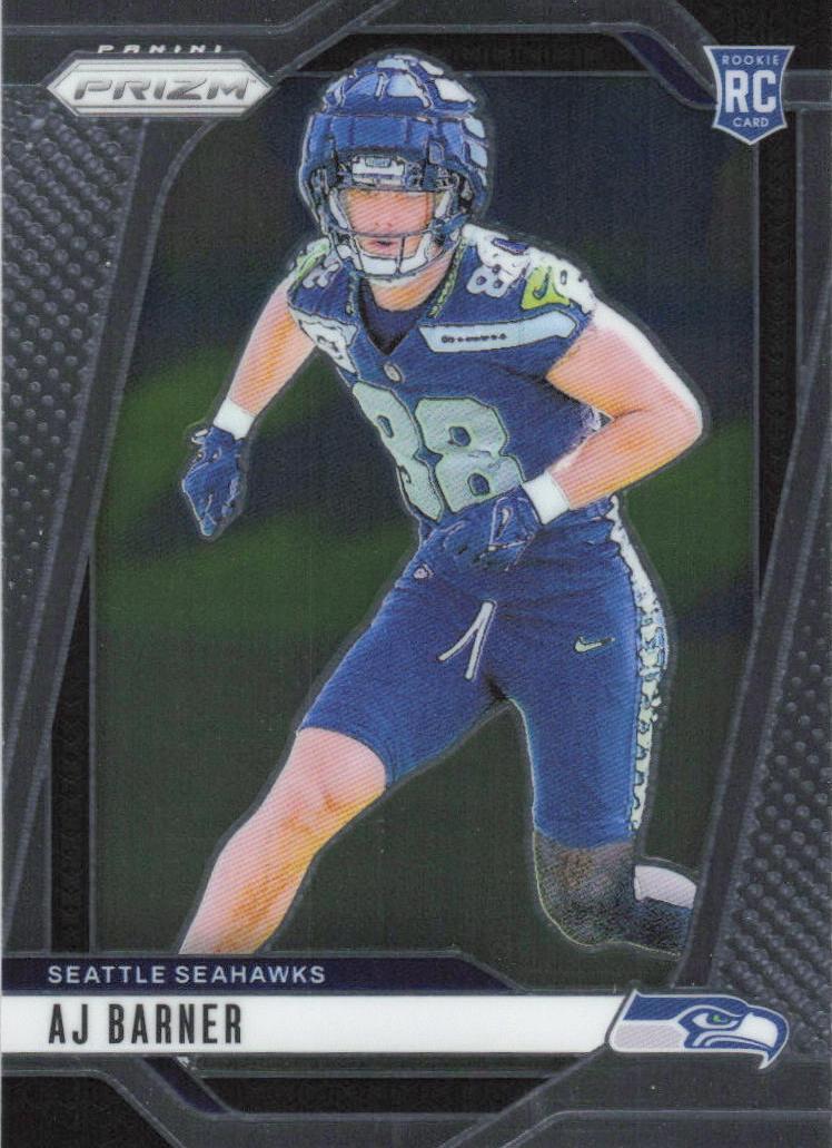 AJ Barner 2024 Prizm Football card