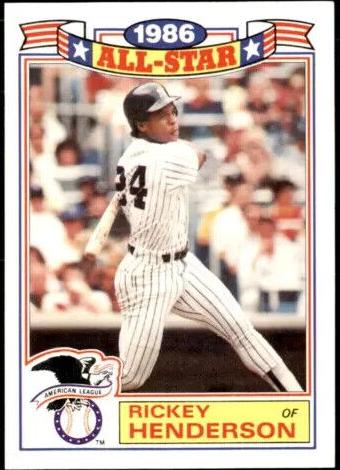 1987 Fleer Baseball's Best Rickey Henderson #18 card