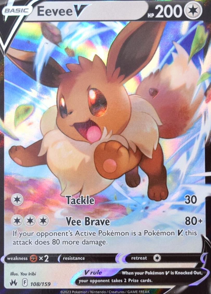 Eevee V Holo 2023 Pokemon Crown Zenith