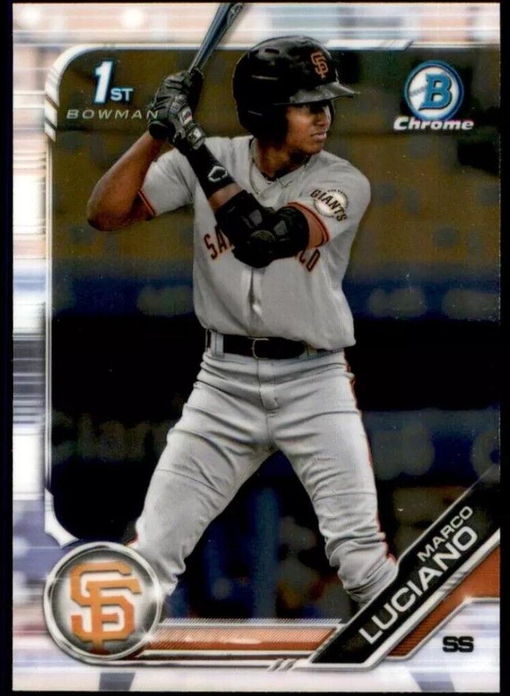 2019 Bowman Chrome Prospects Marco Luciano #BCP-82 card