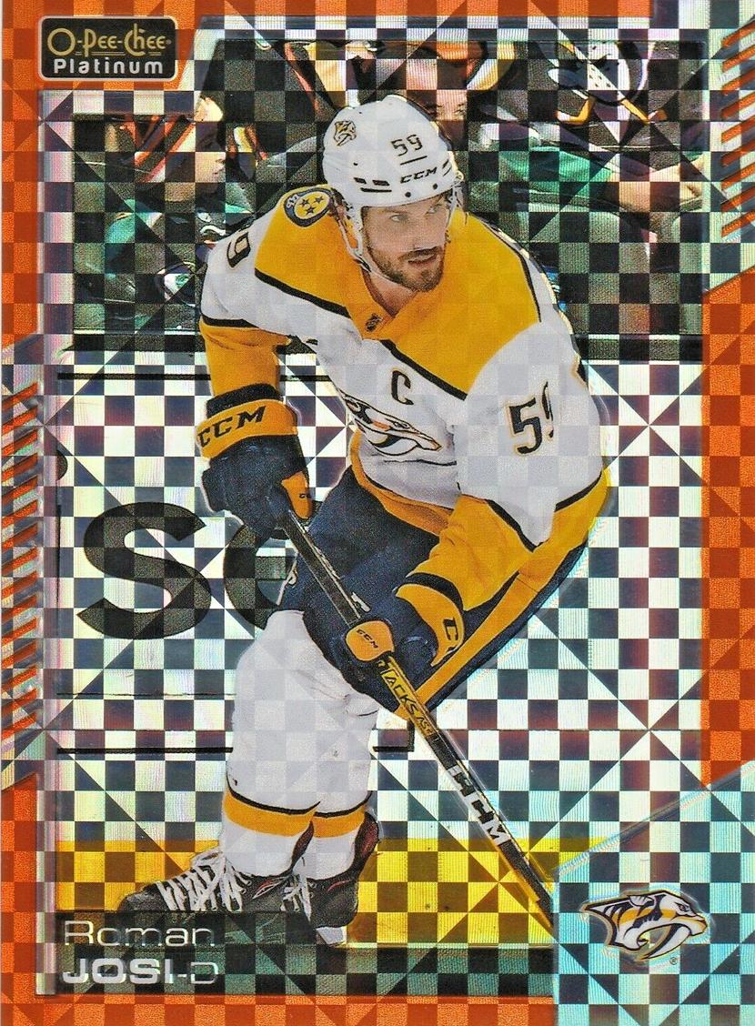 2020 O-Pee-Chee Platinum Roman Josi [Orange Checkers] #130 card