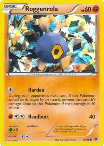 Roggenrola 2011 Pokemon Black & White Emerging Powers