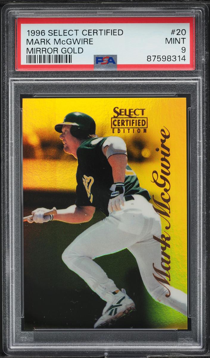 1996 Select Certified Baseball Mirror Gold Mark McGwire #20 PSA 8.5