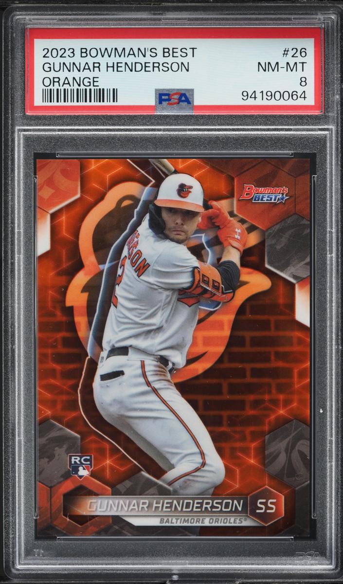 2023 Bowman's Best Baseball Orange Gunnar Henderson #26 PSA 10