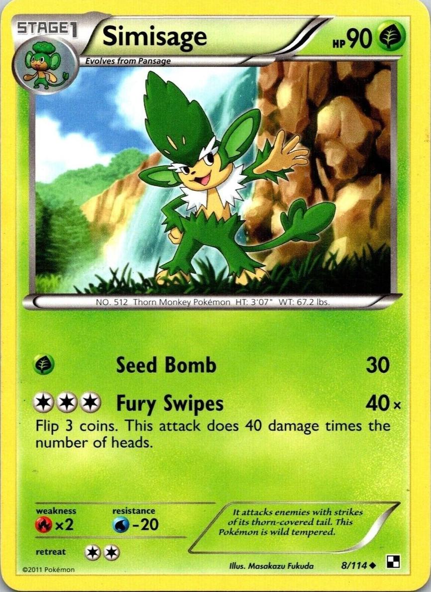 Simisage 2011 Pokemon Black & White