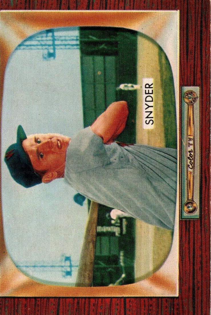 1955 Bowman Jerry Snyder #74 card