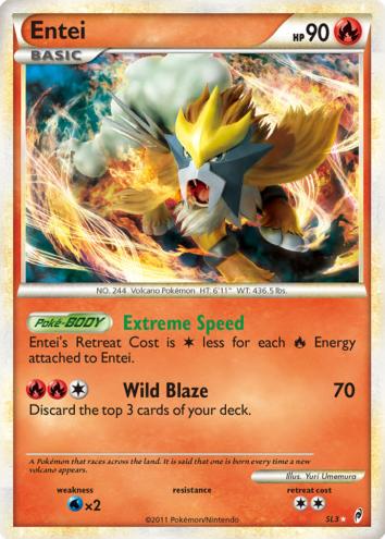 2011 Pokemon Call of Legends Holo #SL3 Entei front