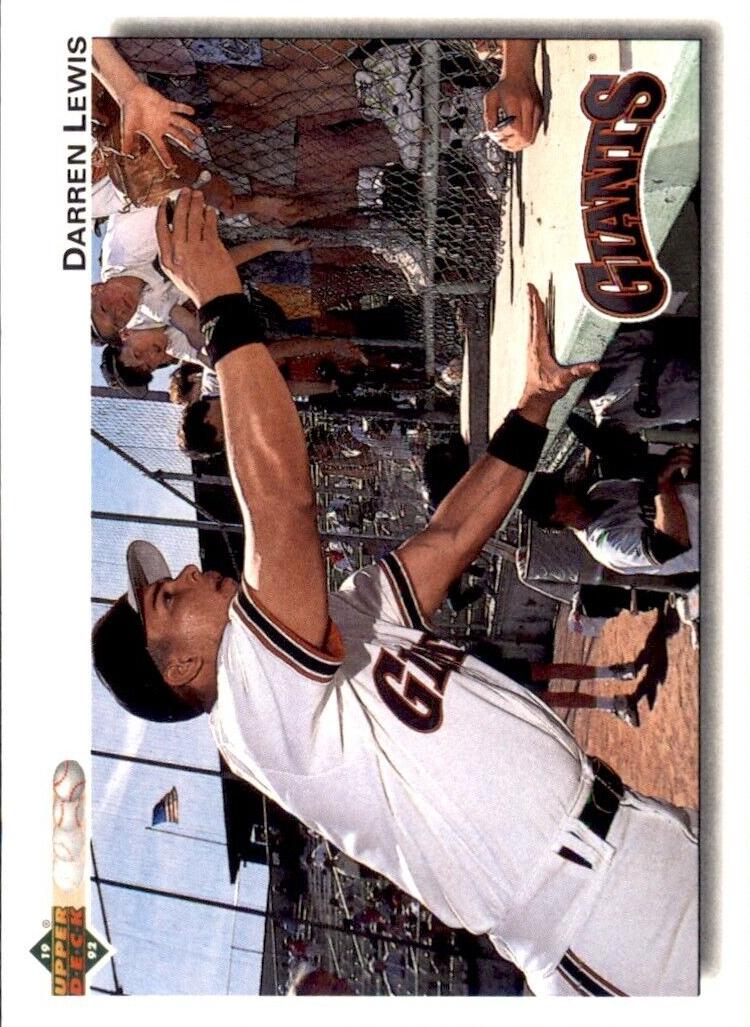 1992 Upper Deck Darren Lewis #565 card