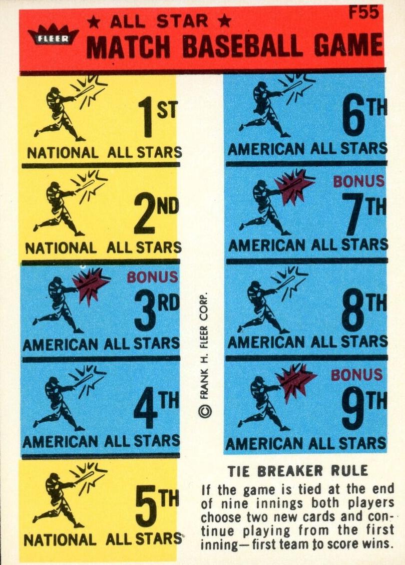 Match Baseball Game - 1966 Fleer Baseball