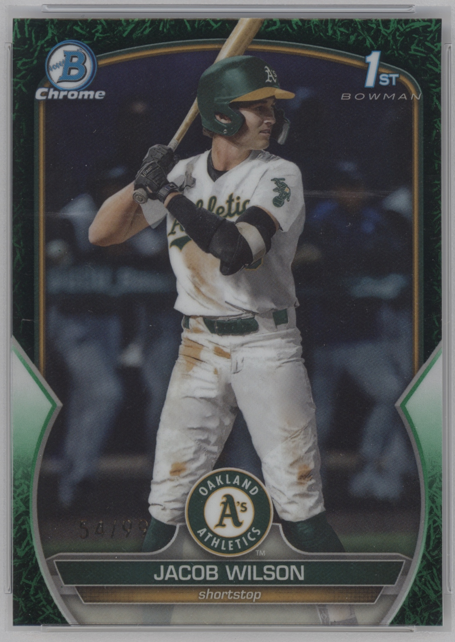 2023 Bowman Draft Baseball Green Grass Refractor Jacob Wilson #BDC-121 PSA 9