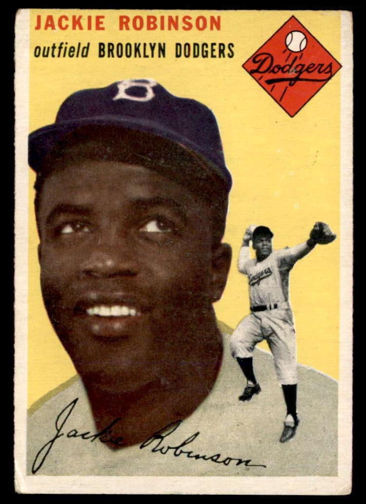 1954 Topps #10 Jackie Robinson front