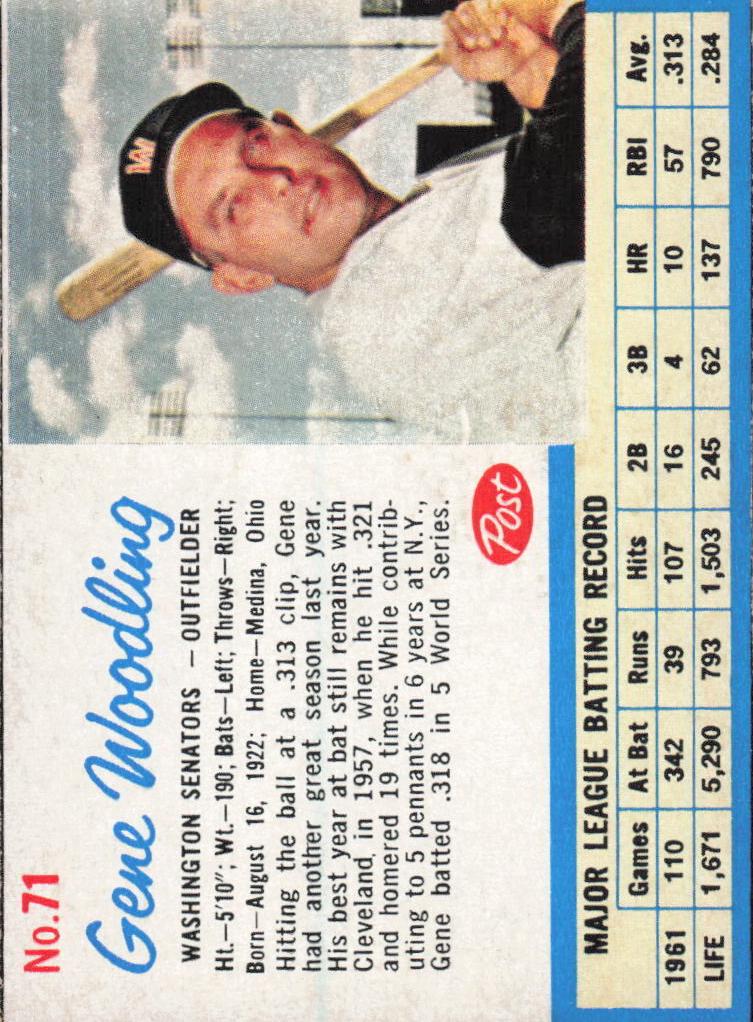 1962 Gene Woodling #71