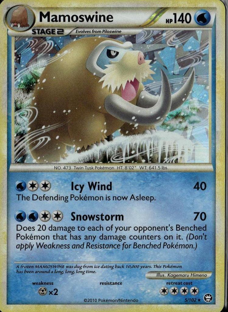 Mamoswine 2010 Pokemon HeartGold & SoulSilver Triumphant