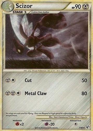 2010 Pokemon HeartGold & SoulSilver UNDAUNTED #7 Scizor-Holo front