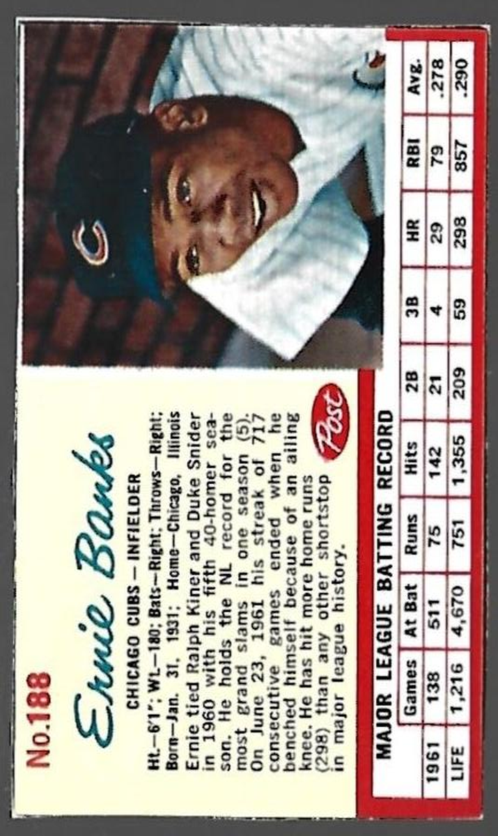 1962 Ernie Banks #188