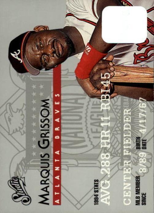 1995 Studio Marquis Grissom #34 card