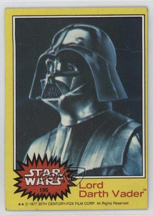 1977 Star Wars Topps #196 Lord Darth Vader front
