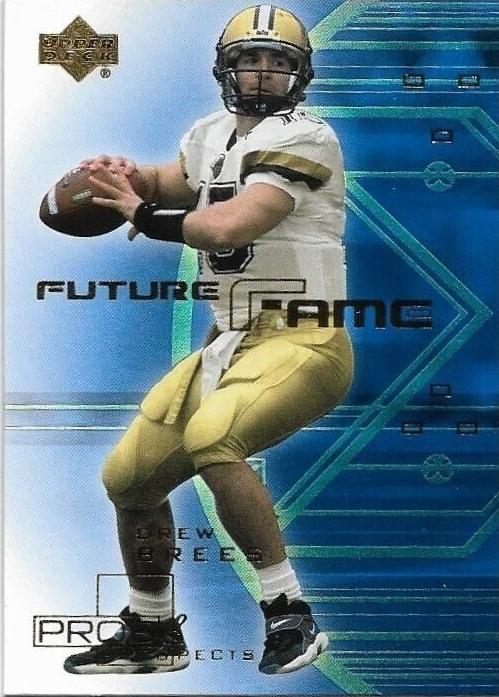 2001 Upper Deck Pros & Prospects Future Fame Drew Brees #F3 card