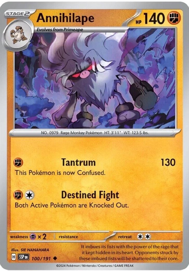 Annihilape 2024 Pokemon Scarlet & Violet Surging Sparks