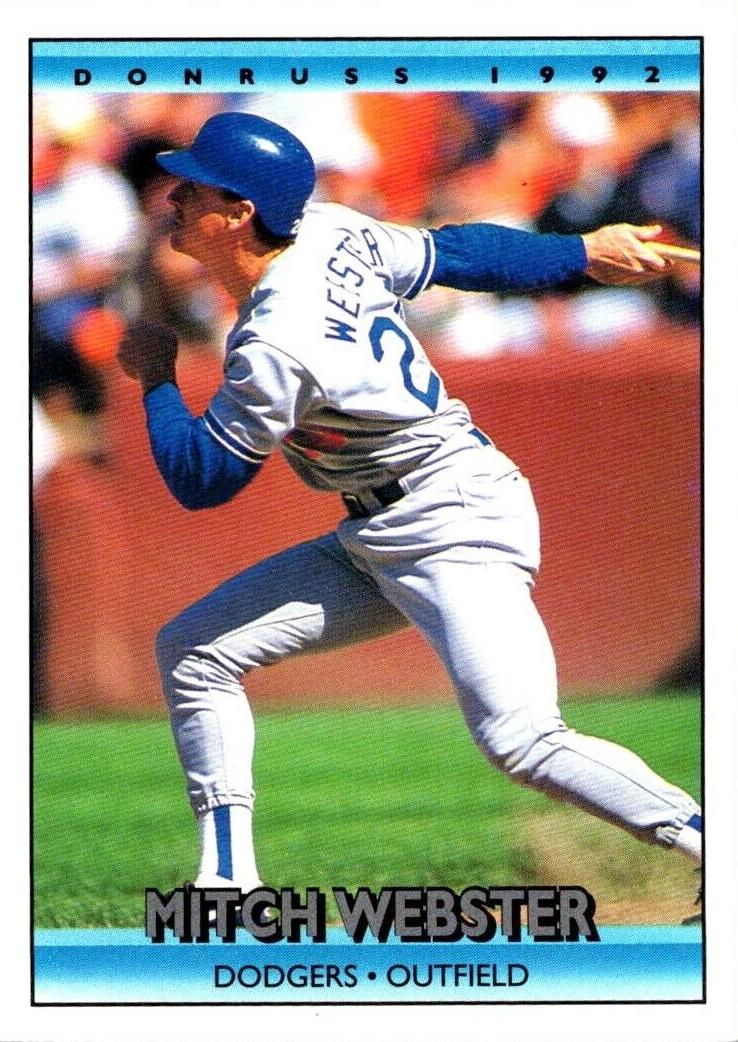 1992 Donruss Mitch Webster #714 card