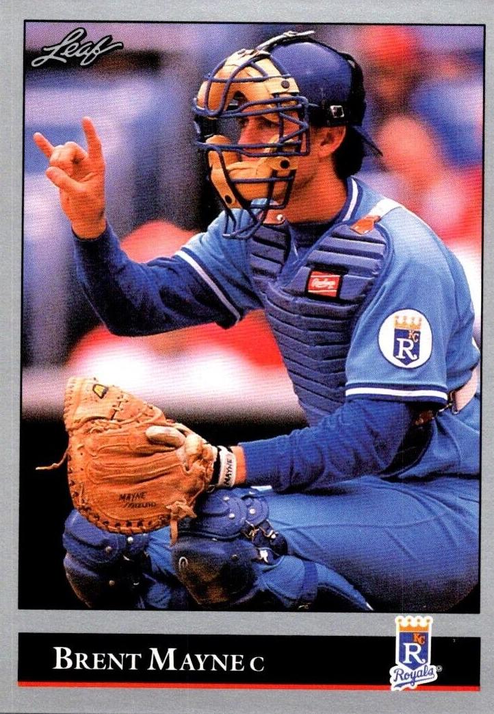 1992 Leaf Brent Mayne #200 card