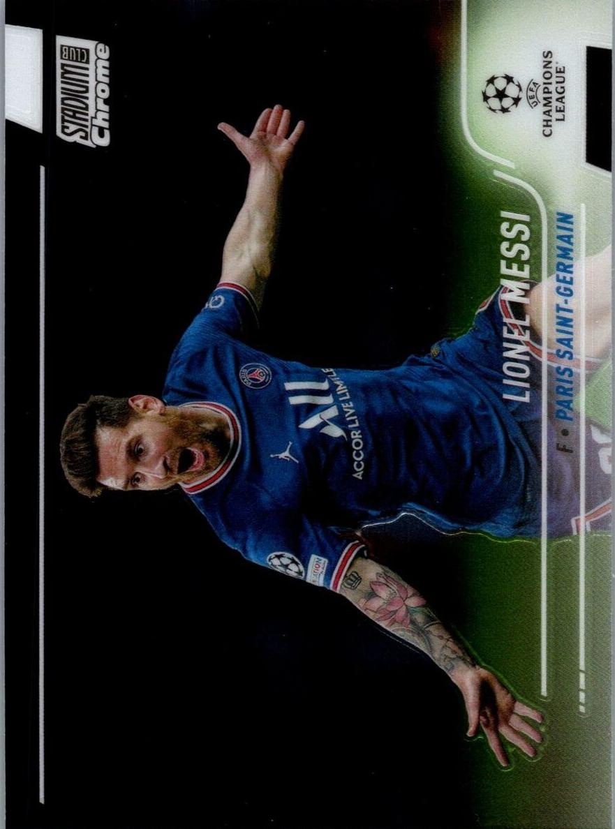Lionel Messi 2021 Stadium Club Chrome UCL card