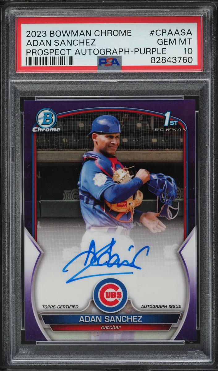2023 Bowman Chrome Prospects Baseball Purple Adan Sanchez #CPA-ASA