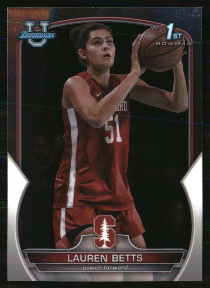 2022 Bowman Chrome University Lauren Betts #49 card