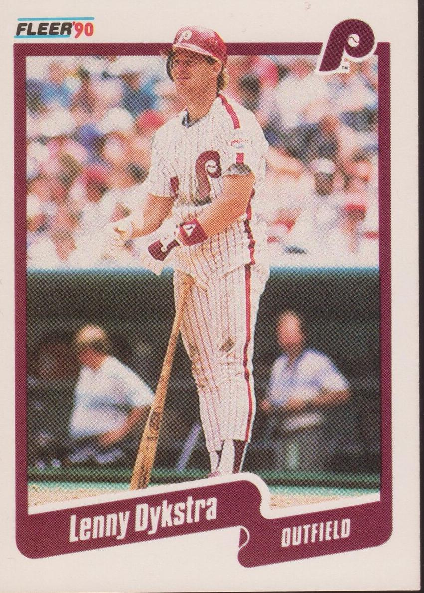 1990 Fleer Lenny Dykstra #556 card