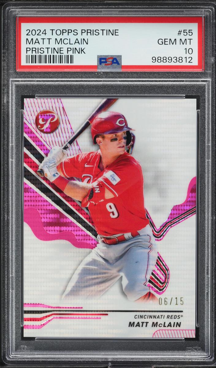 2024 Topps Pristine Baseball Pristine Pink Matt McLain #55 PSA 9