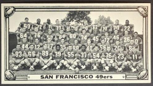 1968 Topps Test Teams San Francisco 49ers #14 card