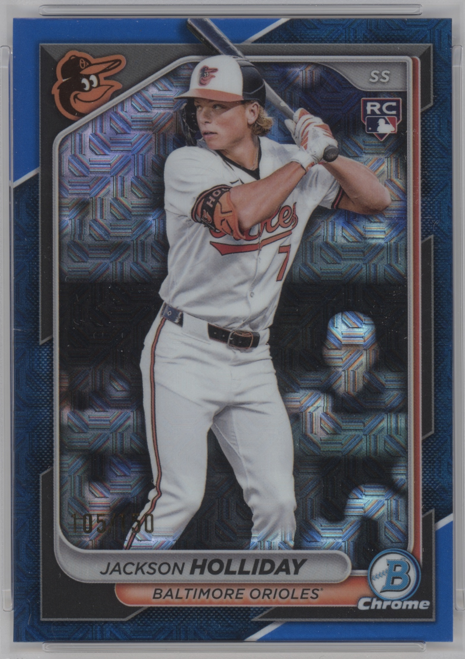 2024 Bowman Chrome Mega Box Baseball Blue Refractor Jackson Holliday #26 PSA 9