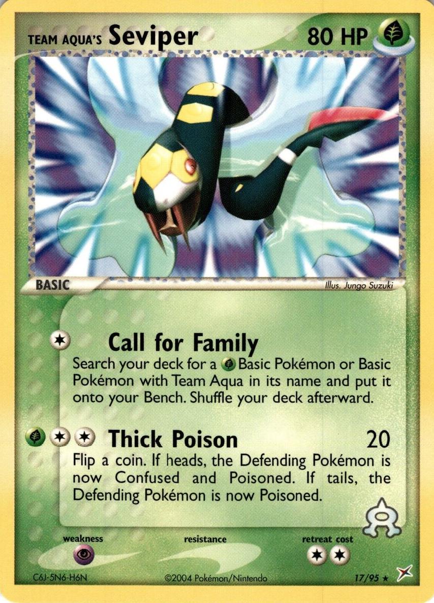 Team Aqua's Seviper 2004 Pokemon Ex Team Magma Vs. Team Aqua
