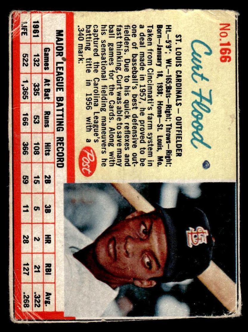 1962 Curt Flood #166