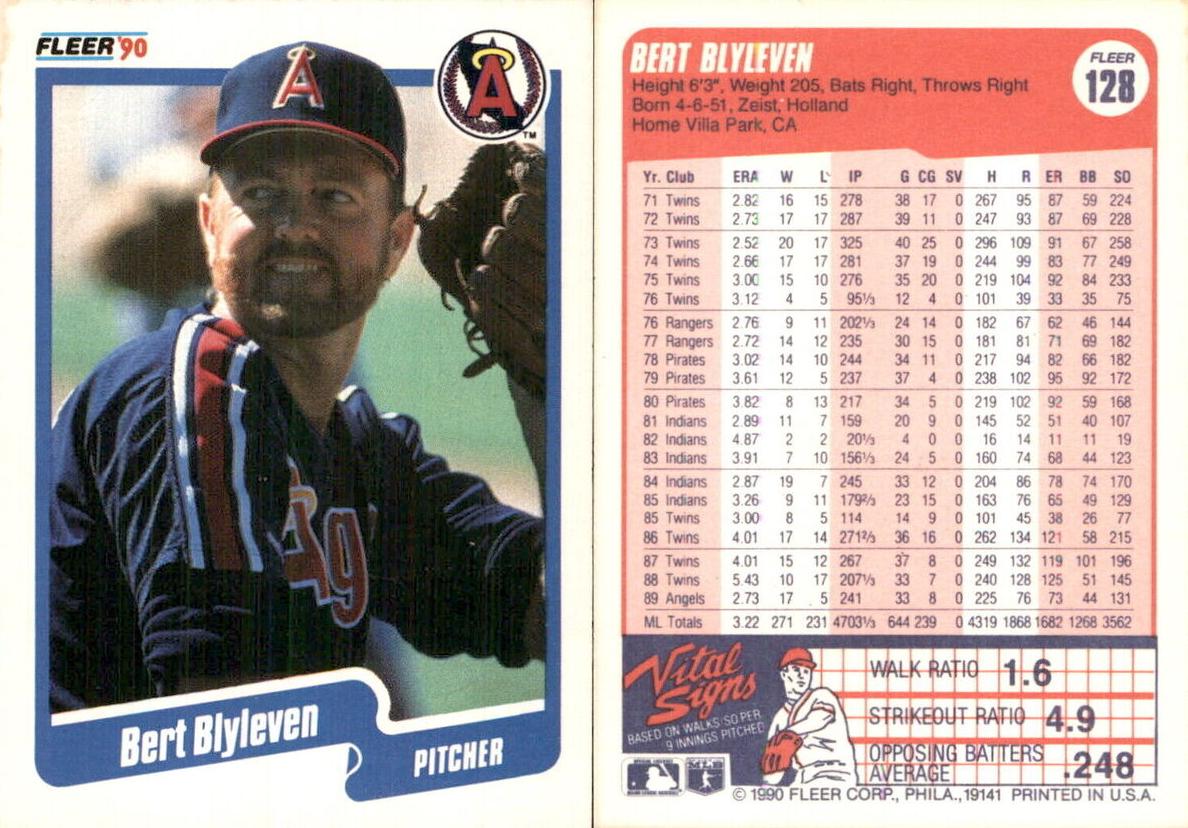 1990 Bert Blyleven #128