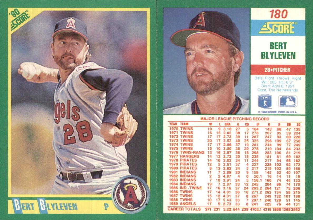 1990 Bert Blyleven #180
